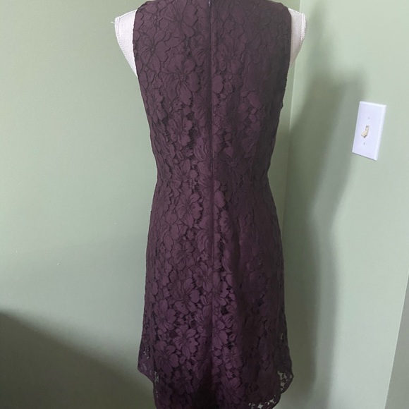 Ann Taylor Factory Burgundy Lace Sheath Dress - Picture 3 of 8